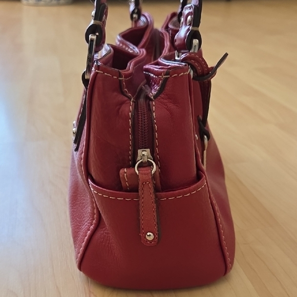 Fossil Red Blackburn Shoulder Leather Bag - Picture 2 of 16